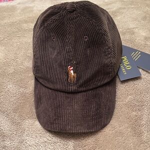 New Mens POLO RALPH LAUREN adjustable corduroy hat.